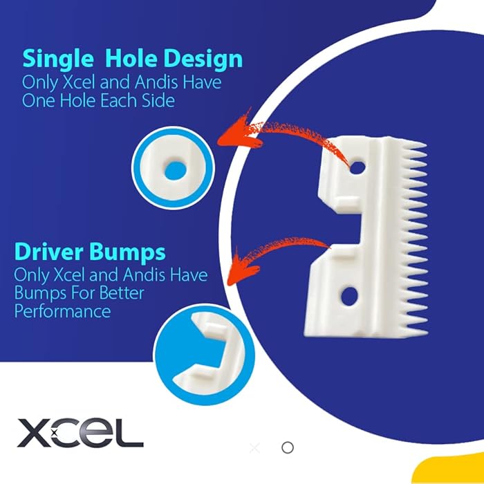 XCEL Ceramic Medium Cutter Blade Compatible with Andis, Oster A5 and Walh KM Series (1) - Image 2